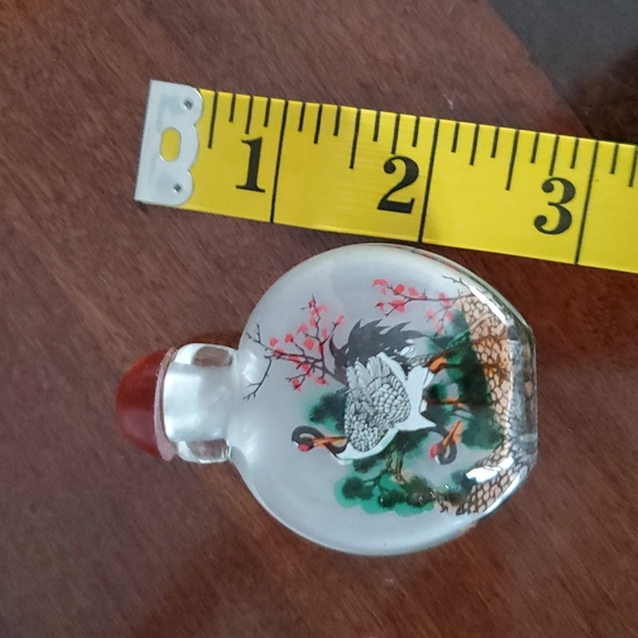 Vintage beautiful perfume bottle atomizer with stopper Asian motif - Picture 4 of 4